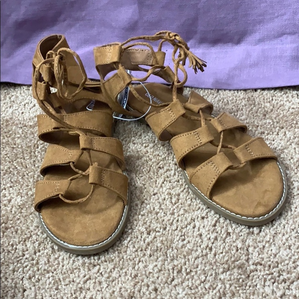 Old Navy Brown Suede Strappy Sandal